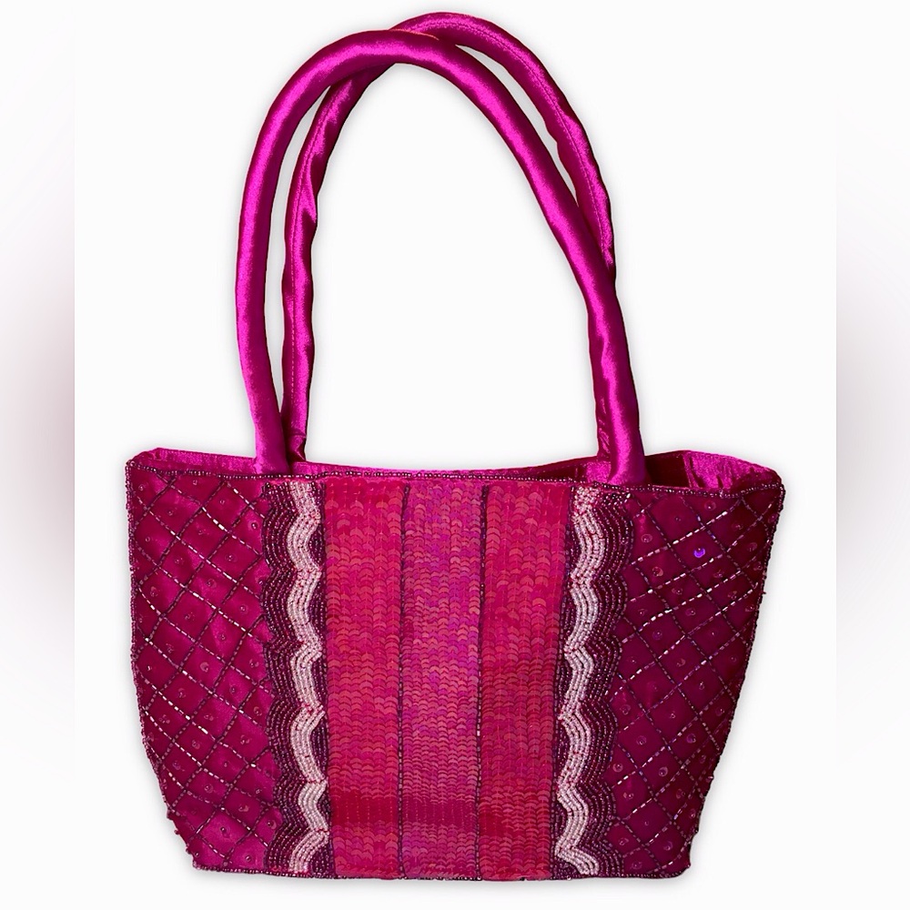 Fuchsia Satin Bag